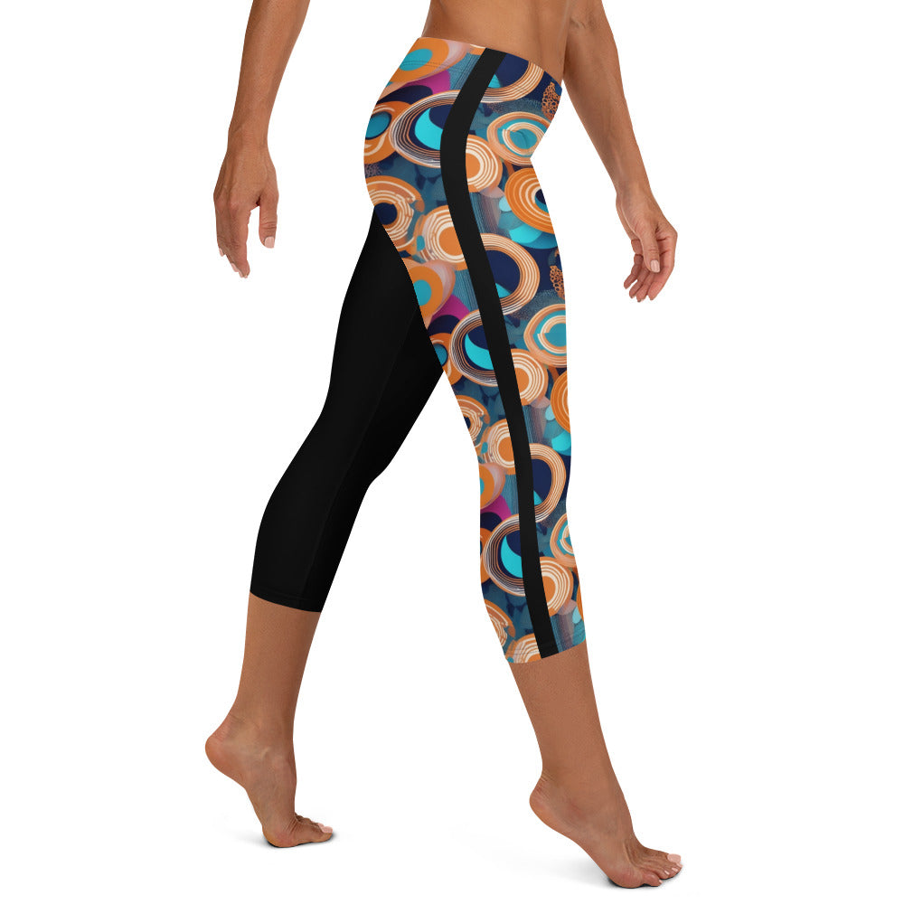 Ai Abstract art Capri Leggings
