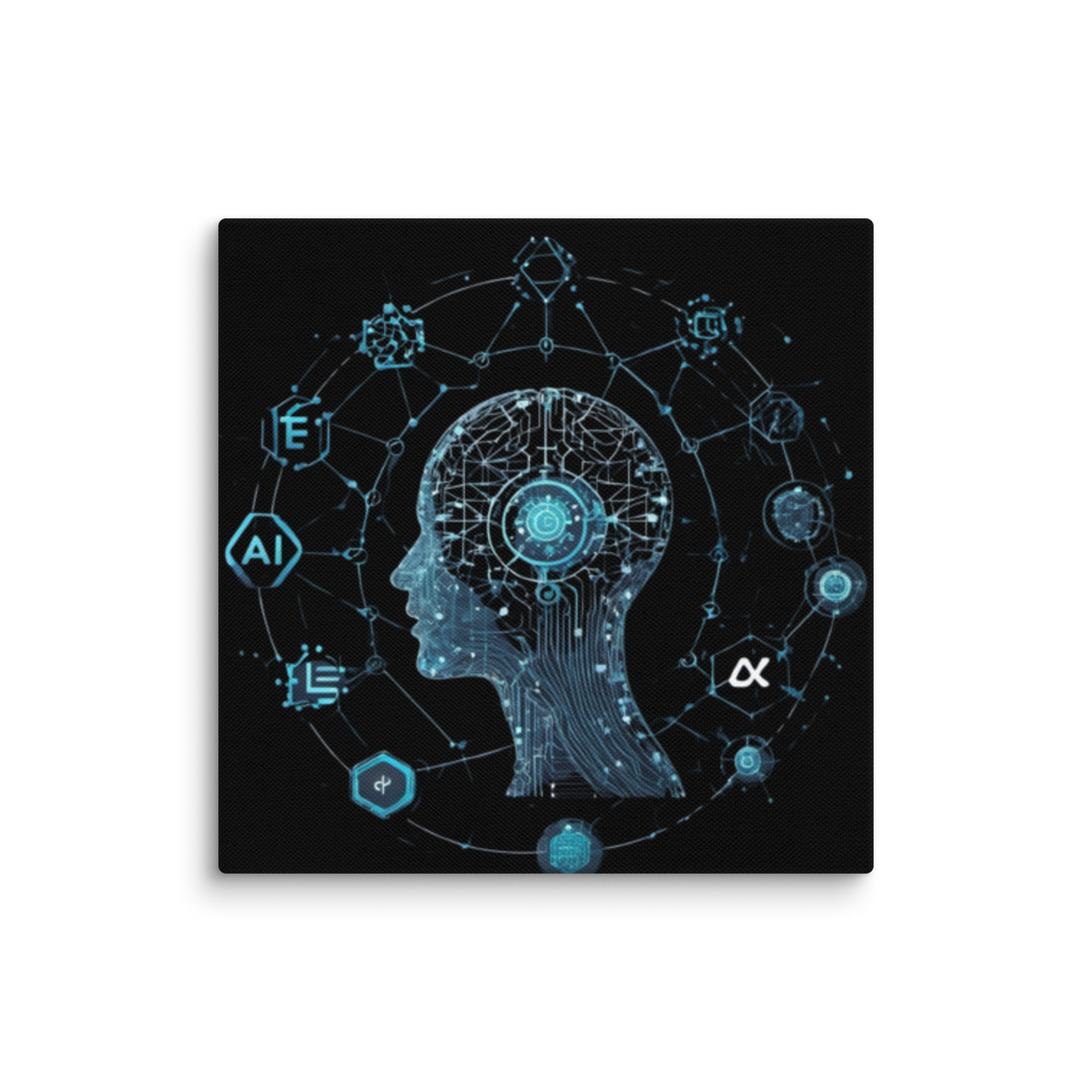 AI symbols and workflow idea Canvas