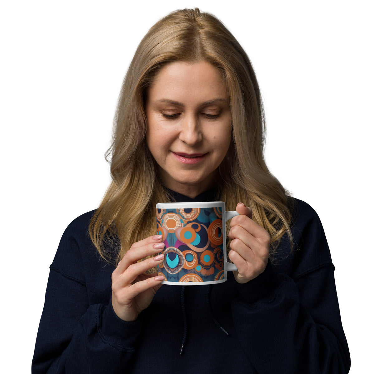 AI Abstract Art White glossy mug