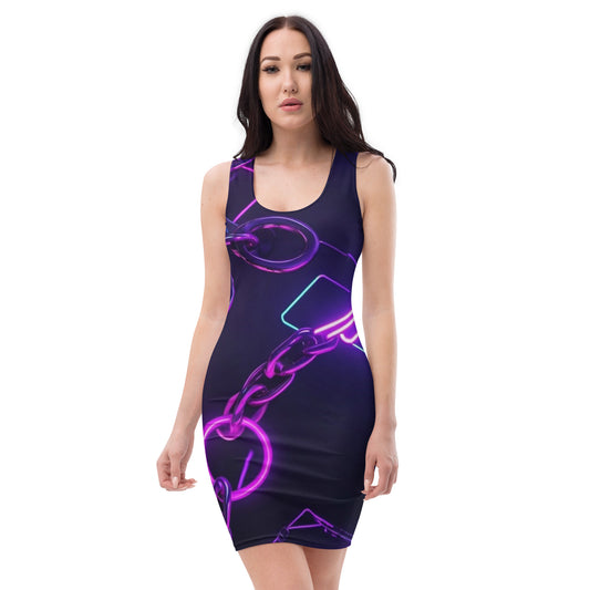Neon Chain Statement Party wear Dress