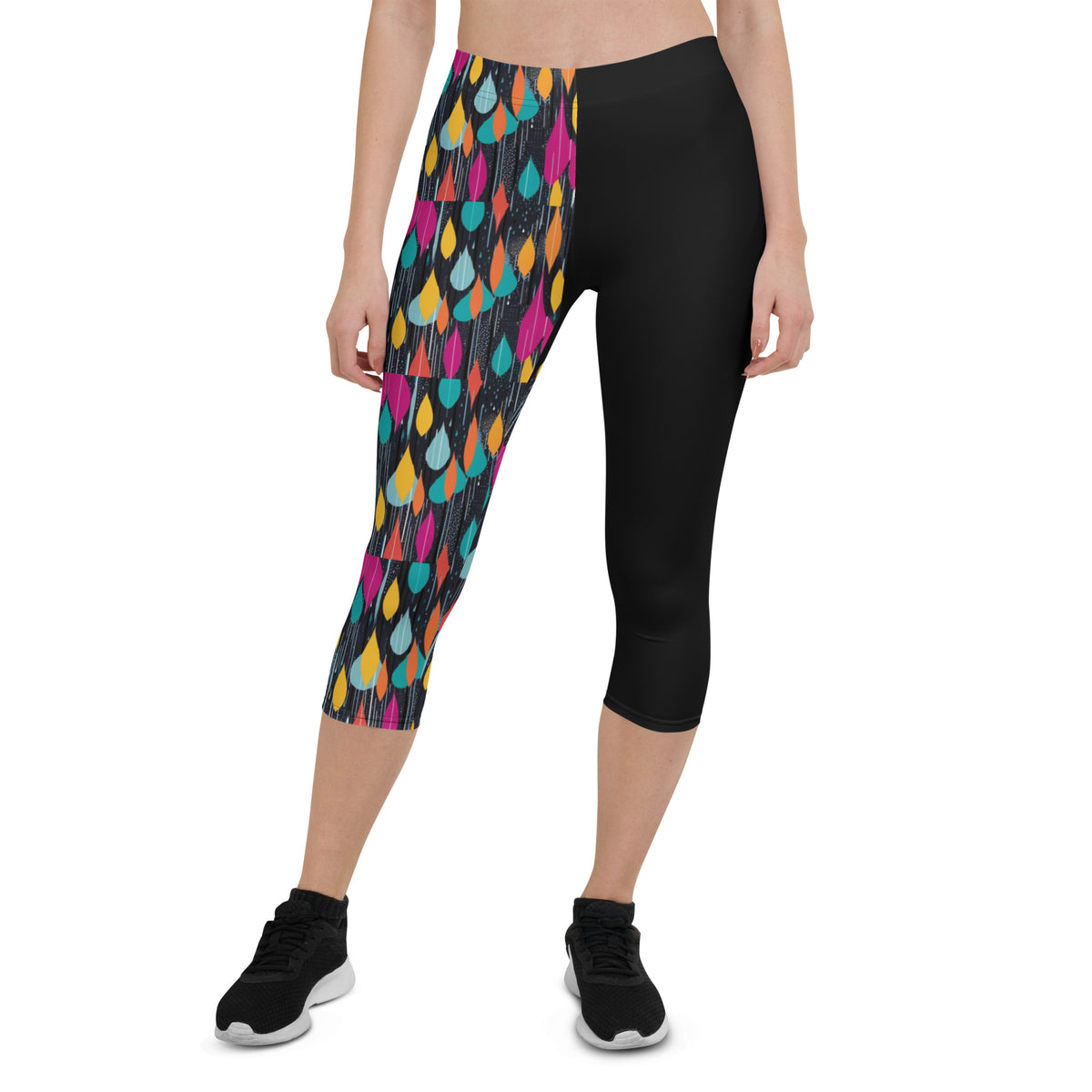 AI abstract art Capri Leggings