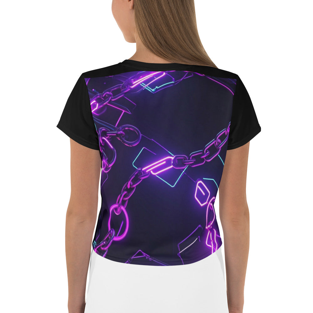 Neon Chain Crop Tee