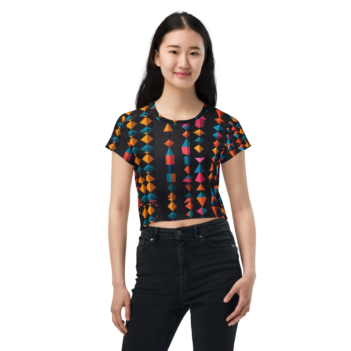 Abstract Design Crop Tee