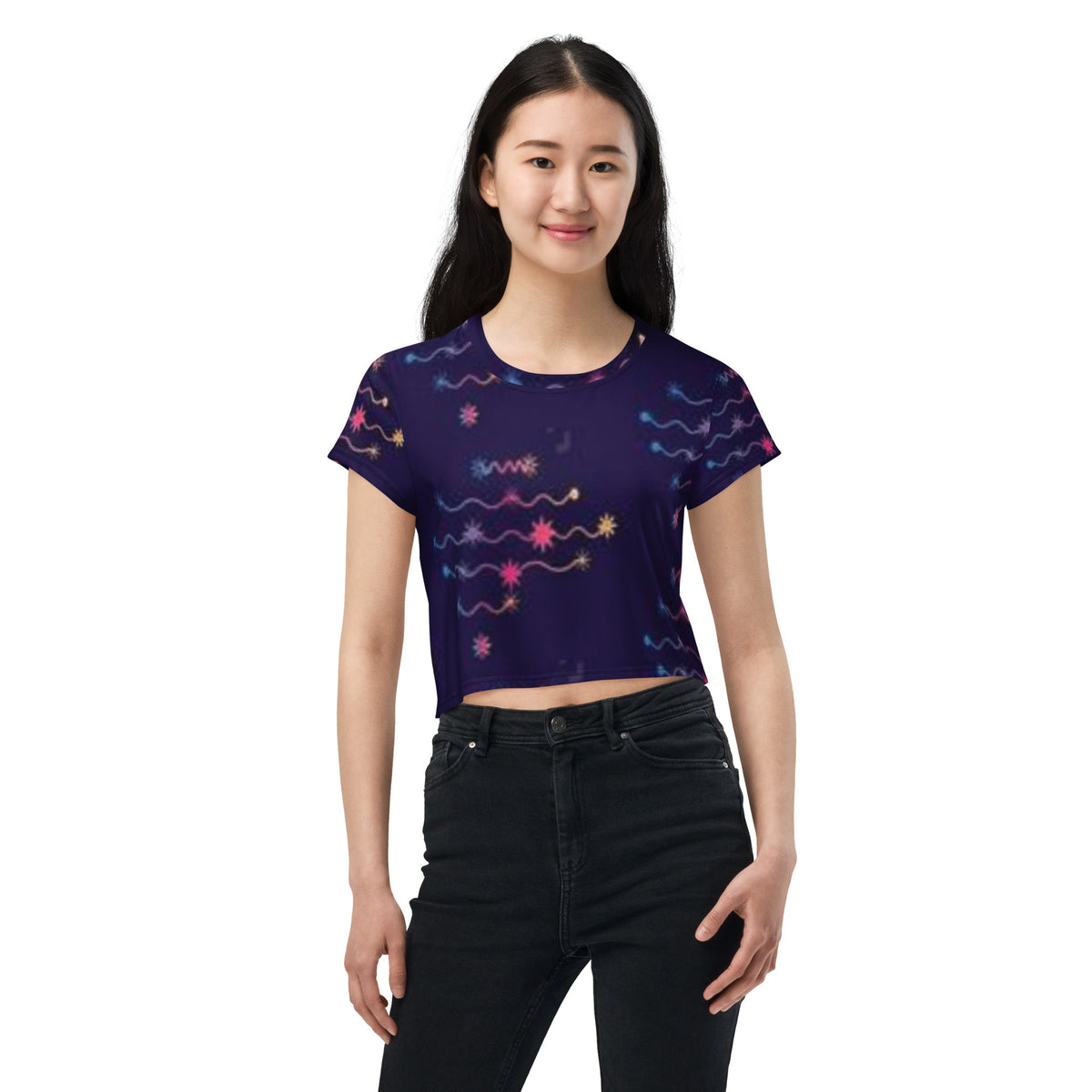 Abstract Design Crop Tee