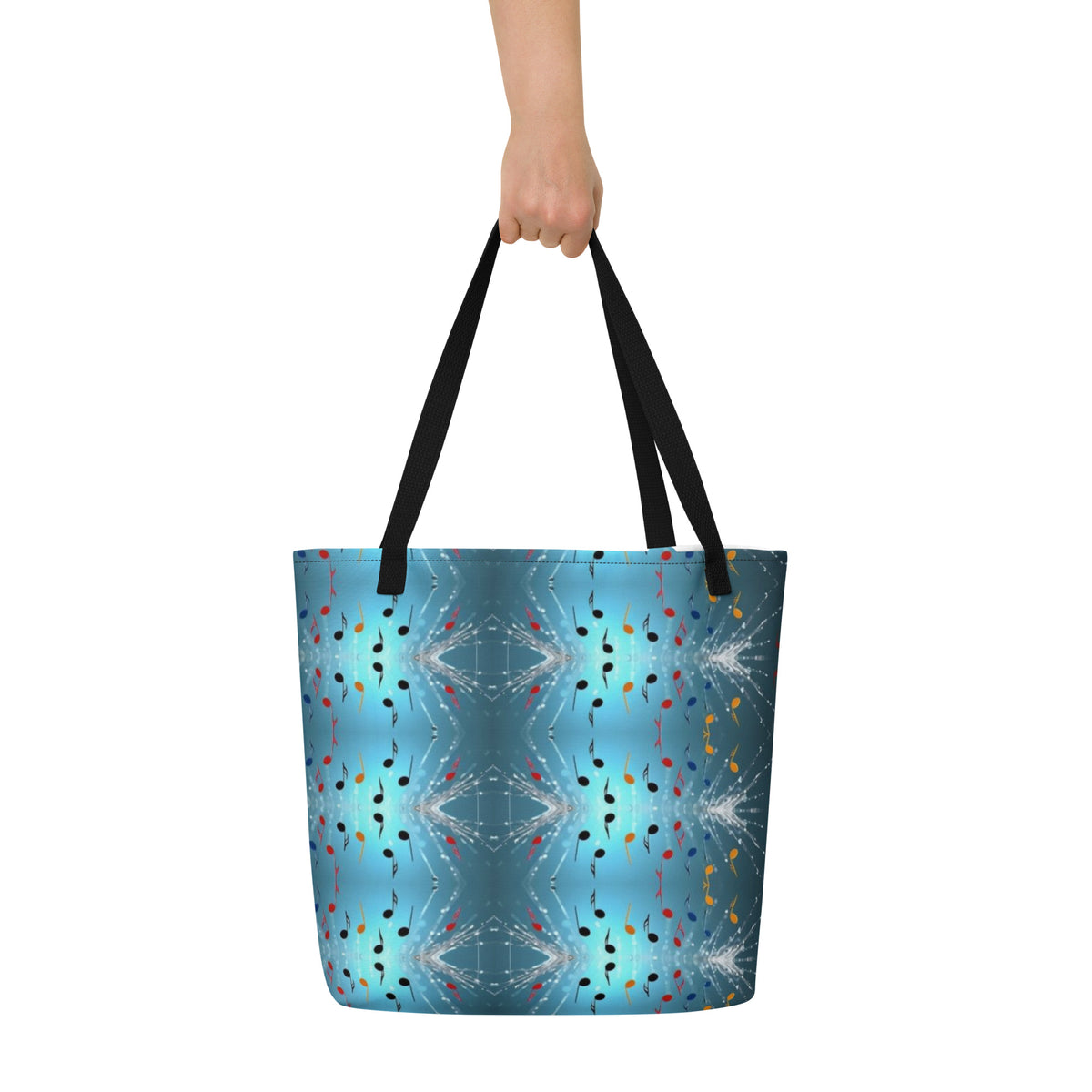 Musical Notes Large Tote Bag