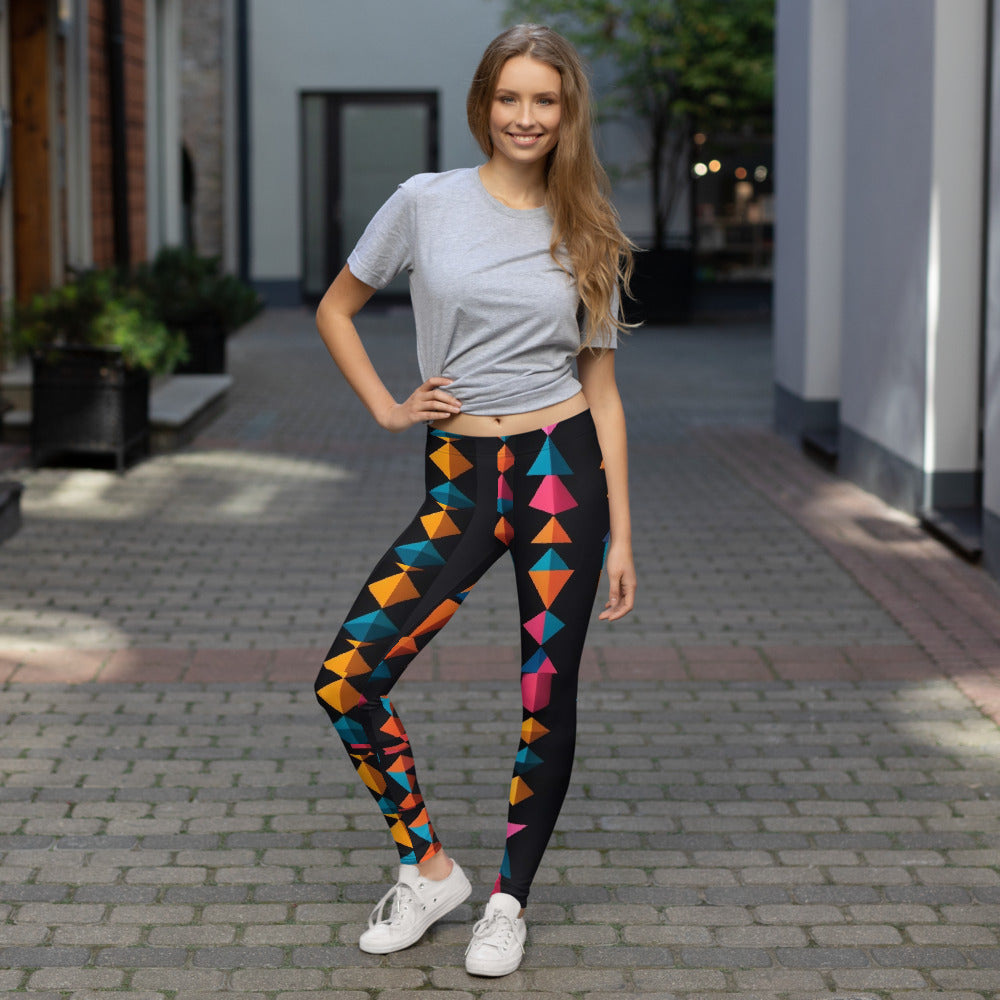AI absract geometric pattern Leggings