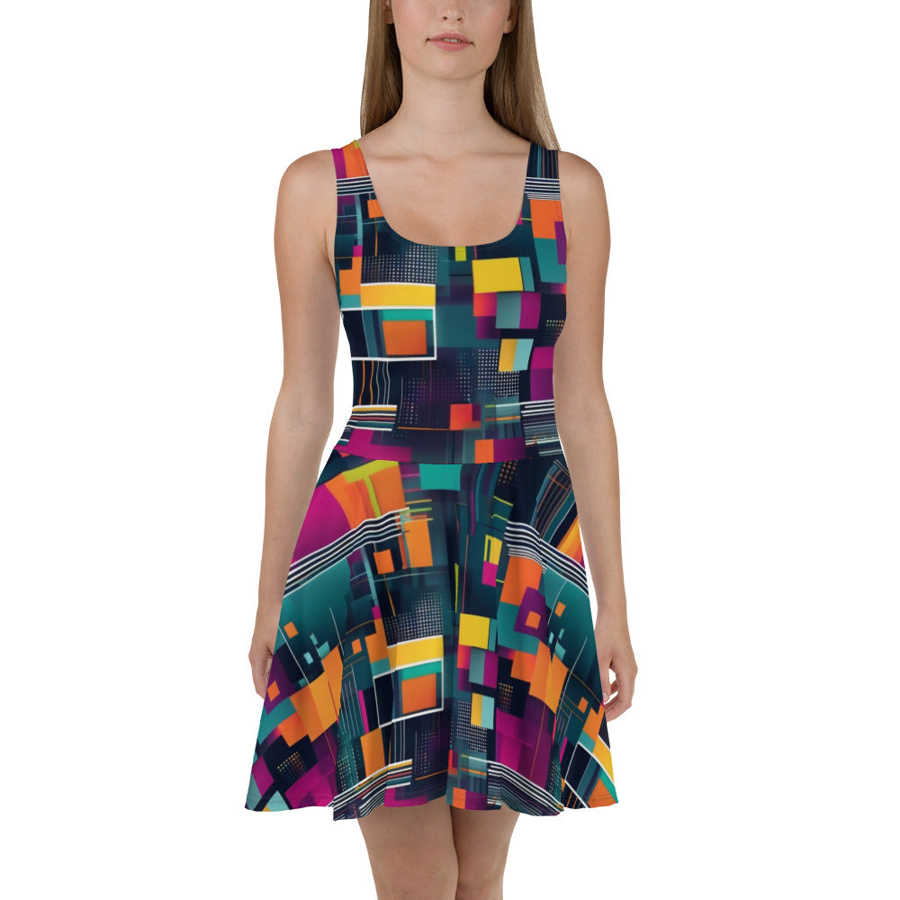 AI I abstract art  Skater Dress