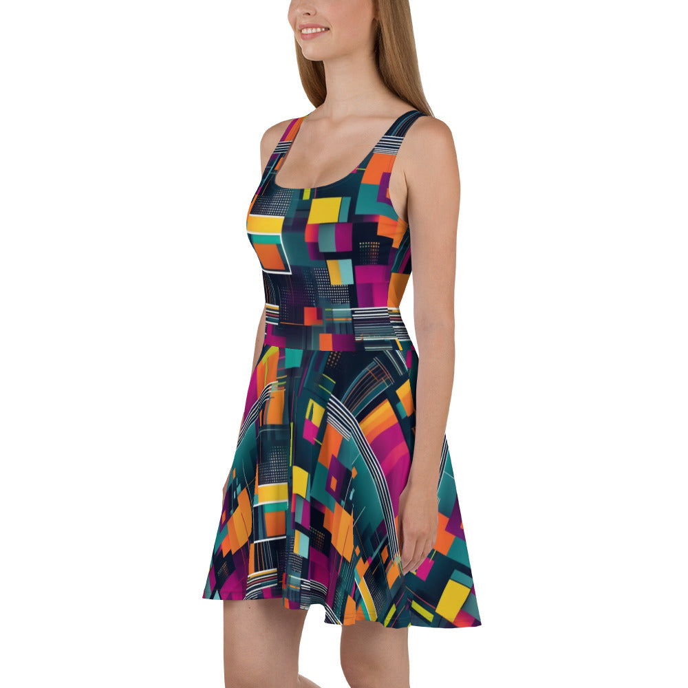 AI I abstract art  Skater Dress