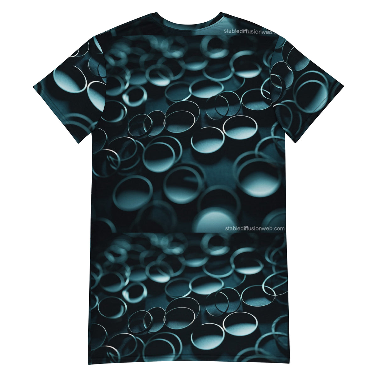 AI  Abstract Motif T-shirt dress
