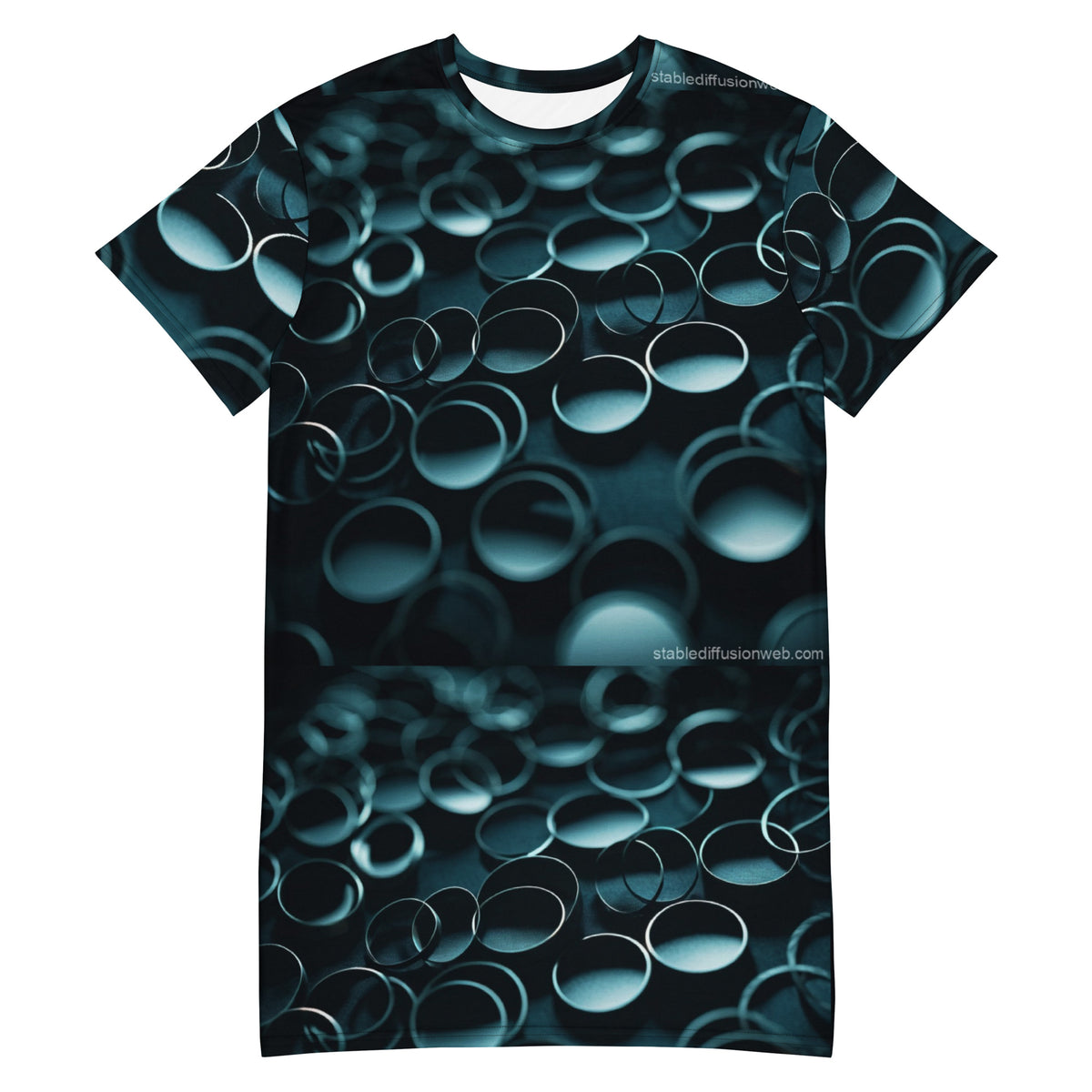 AI  Abstract Motif T-shirt dress