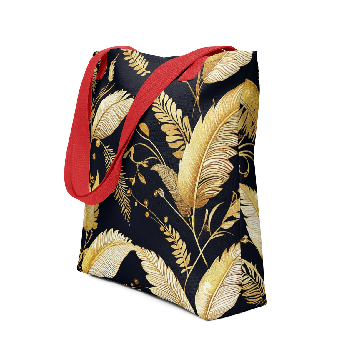 AI Abstract design Black and gold shimmer Tote bag