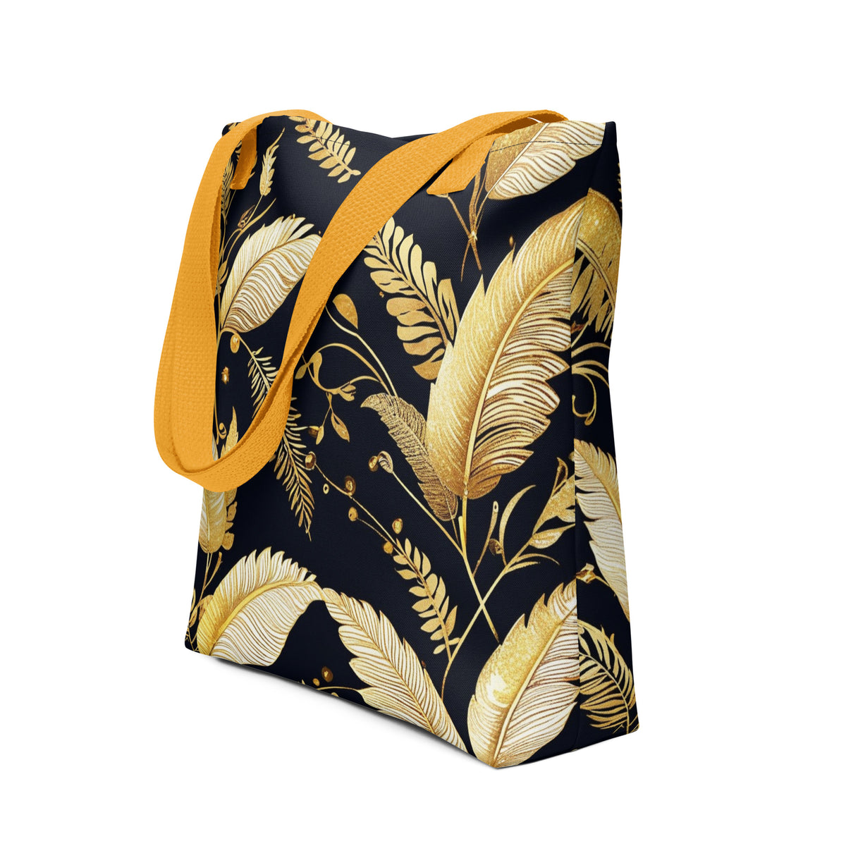 AI Abstract design Black and gold shimmer Tote bag