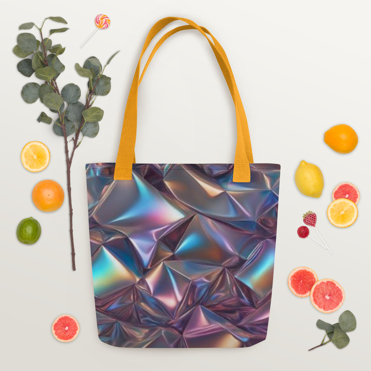 Neon rhythms Tote bag