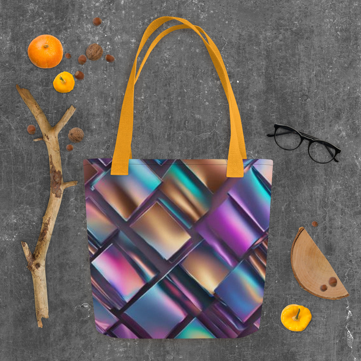Neon rhythms Print Tote bag