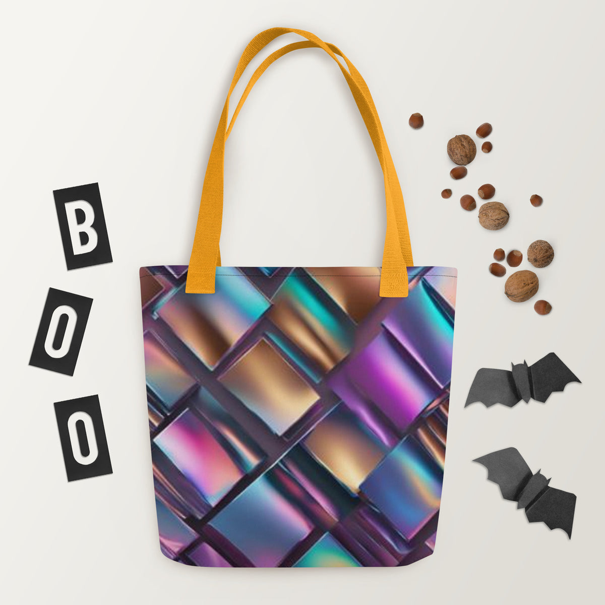 Neon rhythms Print Tote bag
