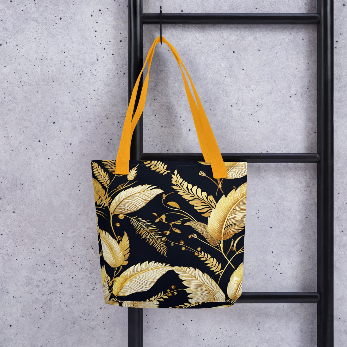 AI Abstract design Black and gold shimmer Tote bag
