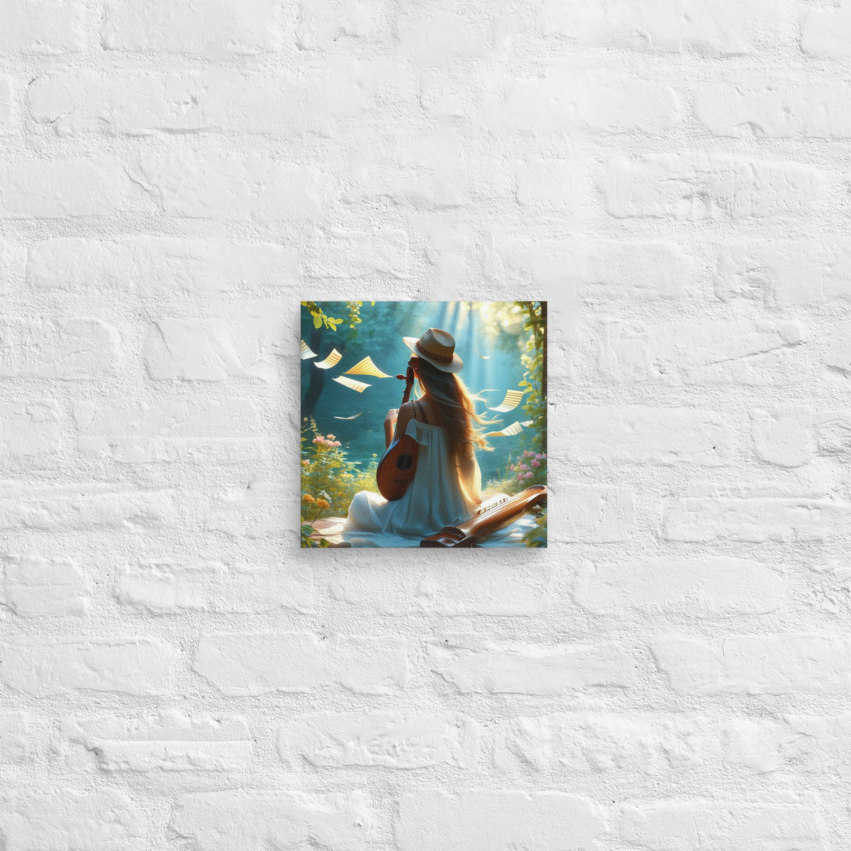 AI Art Serene Garden Canvas
