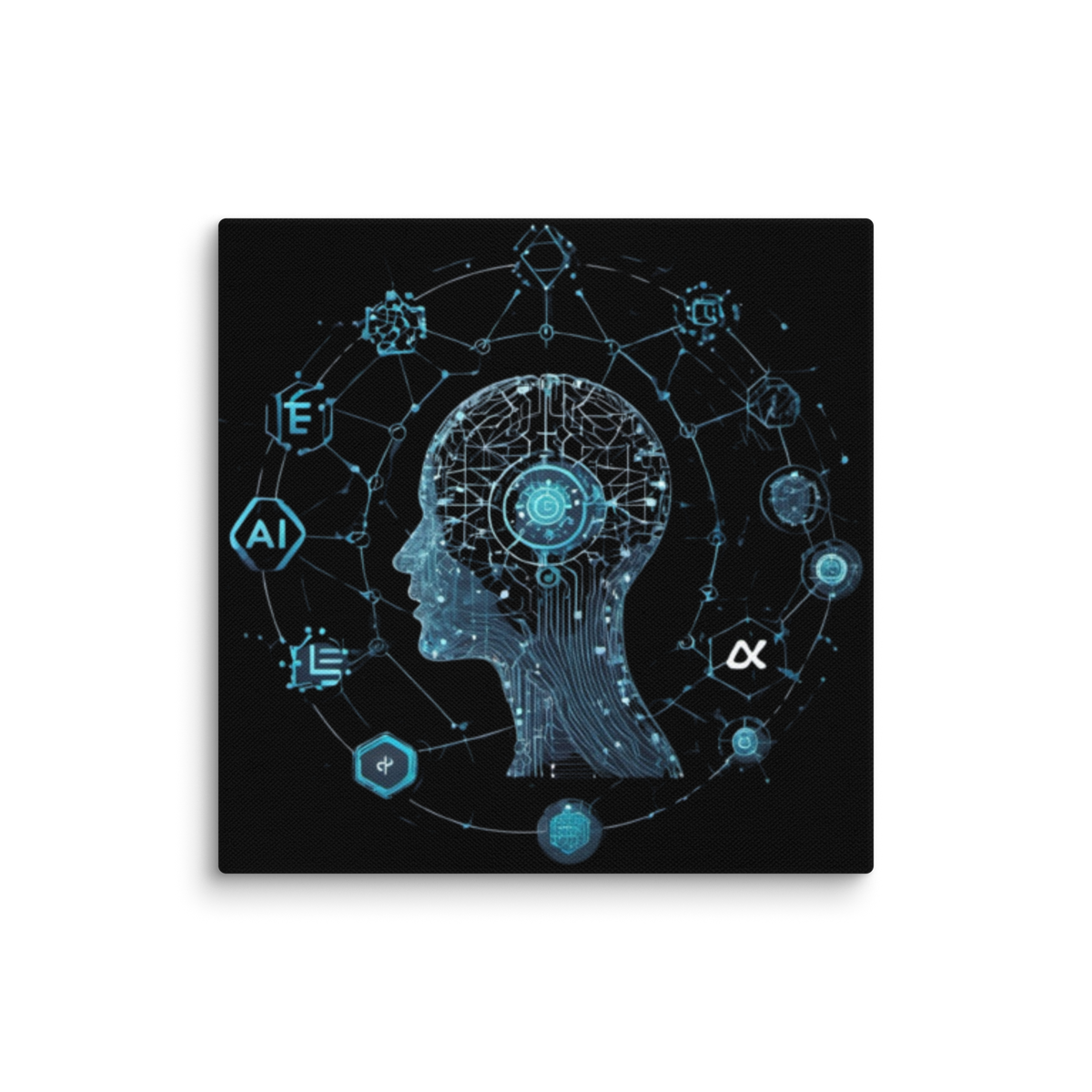 AI symbols and workflow idea Canvas