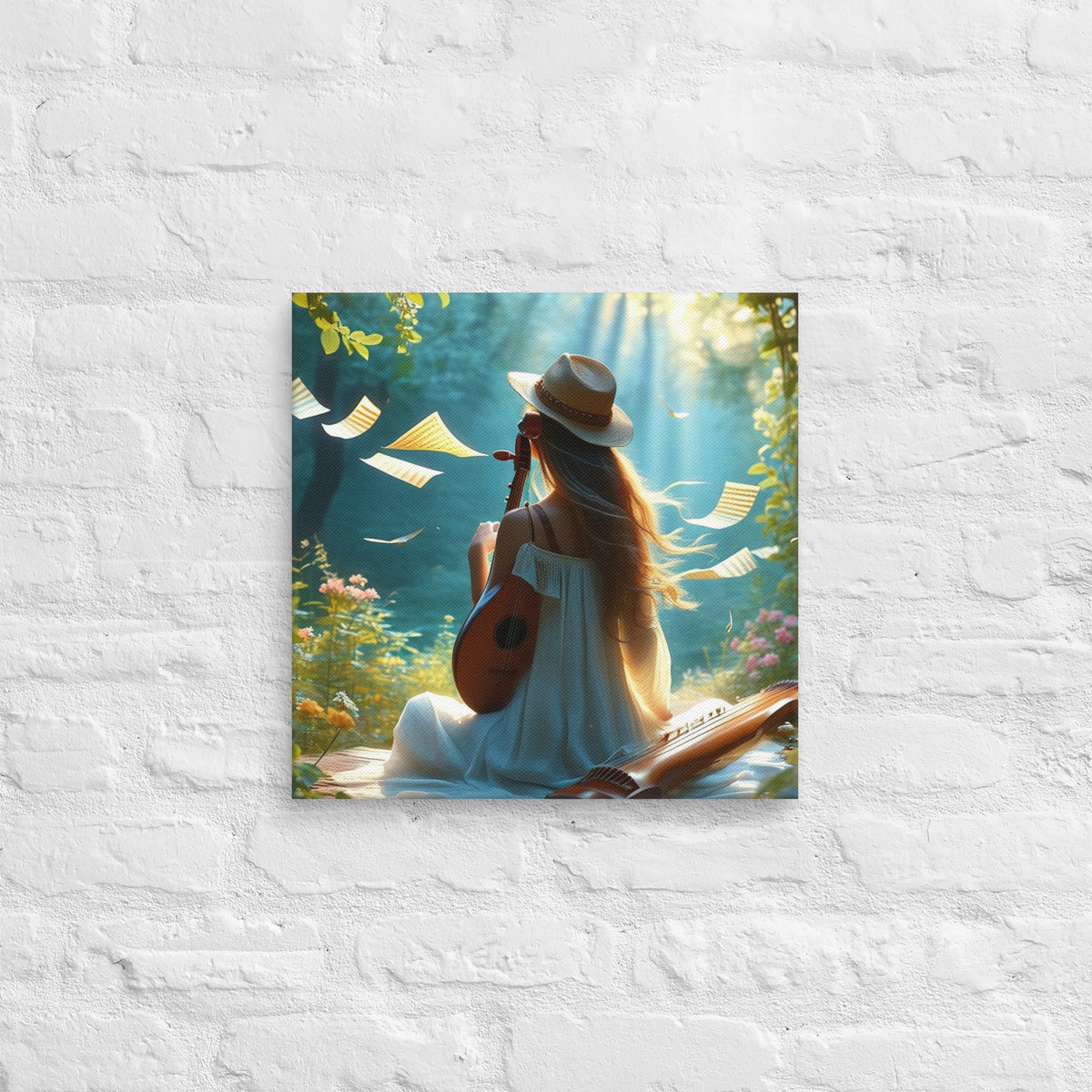 AI Art Serene Garden Canvas