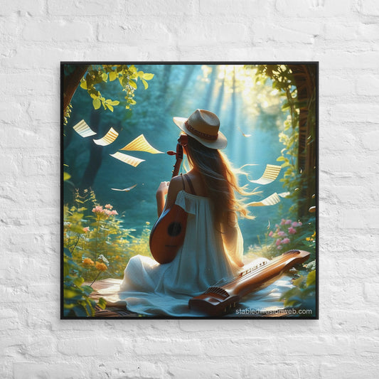 AI Art Serene Garden Canvas