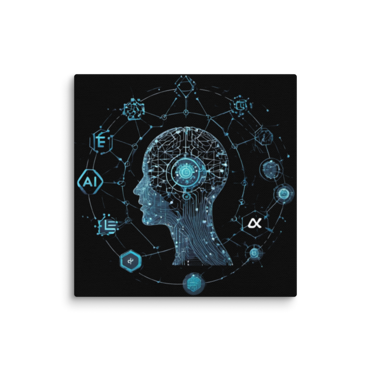 AI symbols and workflow idea Canvas
