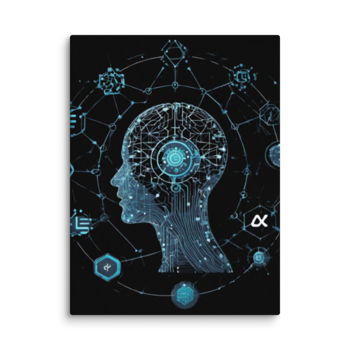 AI symbols and workflow idea Canvas