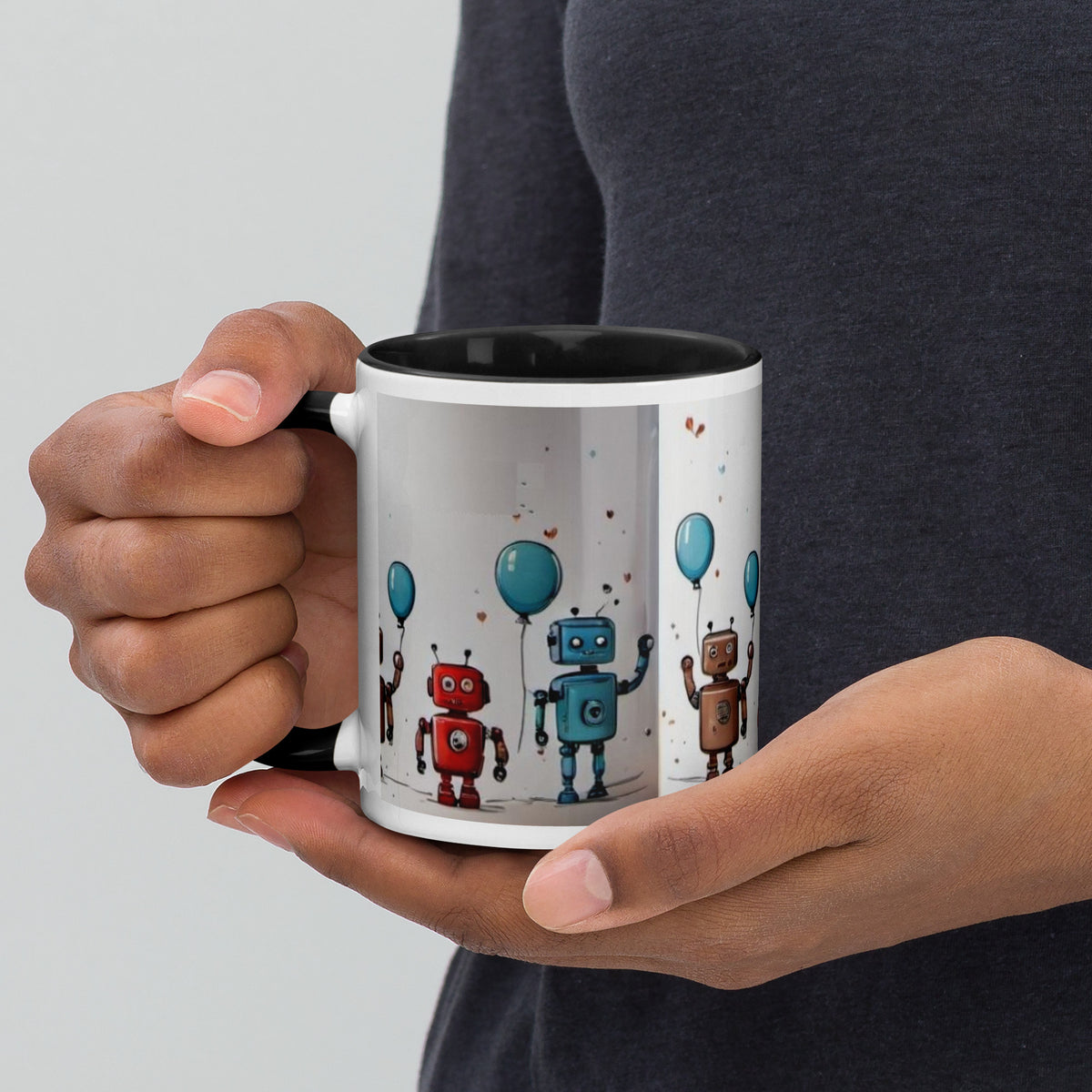 Robot Mug with Color Inside