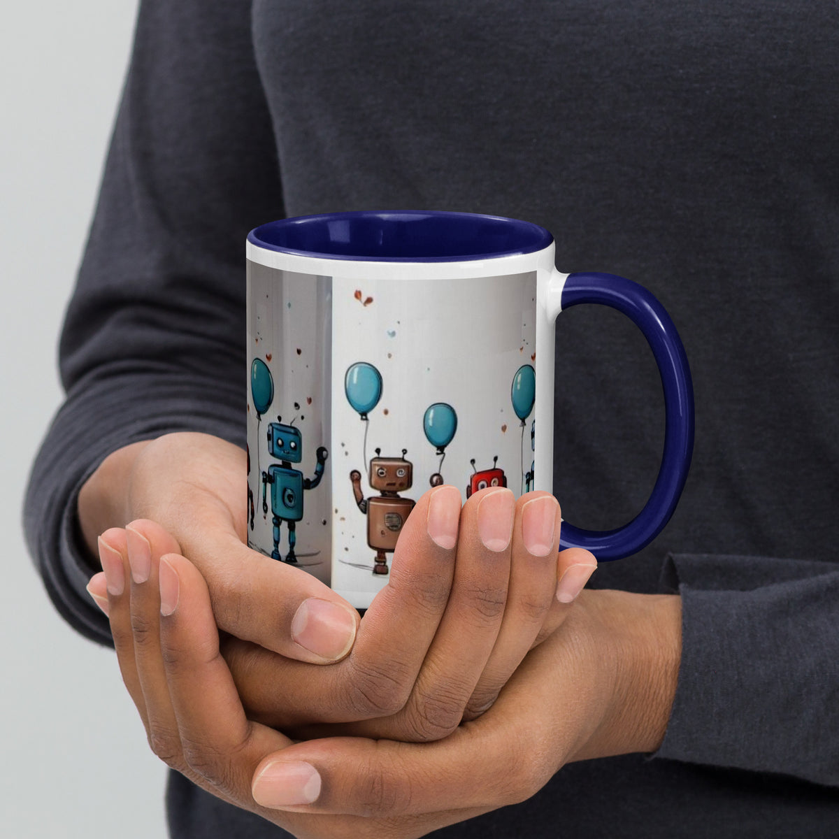 Robot Mug with Color Inside