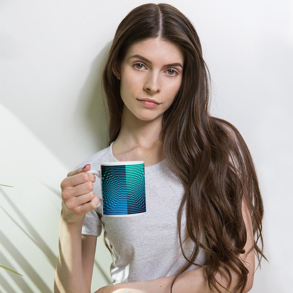 Abstract rhythms glossy mug
