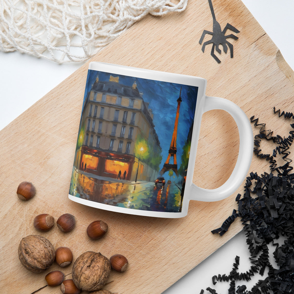Paris ina cup White glossy mug