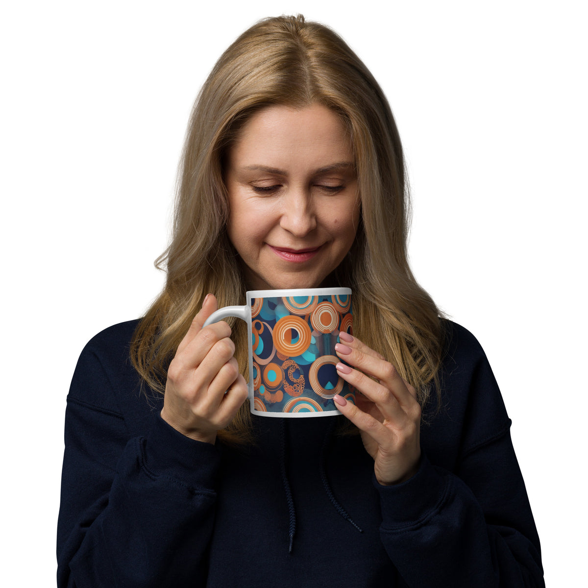 AI Abstract Art White glossy mug
