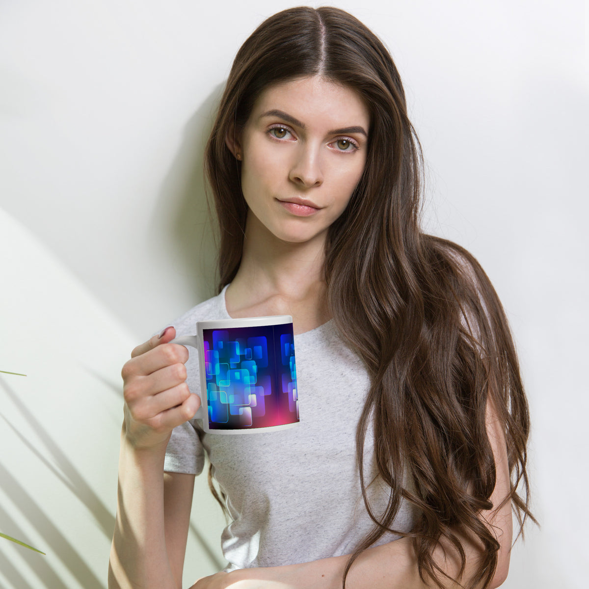 Abstract Art White glossy mug