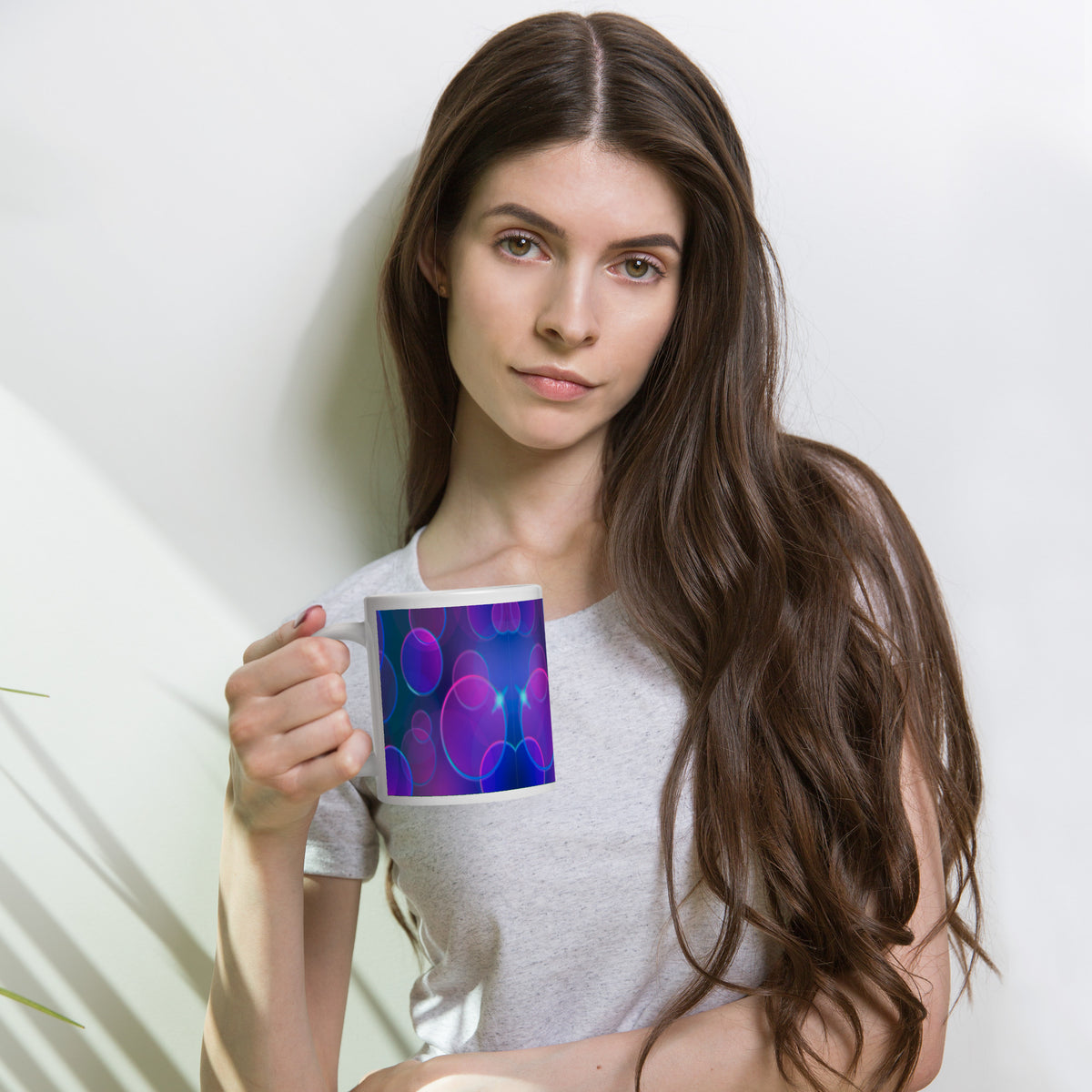 Abstract Art White glossy mug